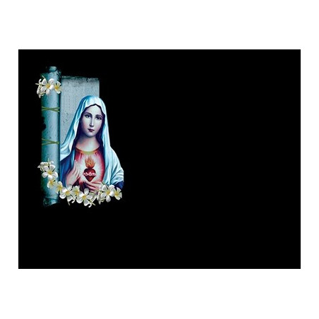 Lapida para nicho con incrustacion de cerámica IN-193