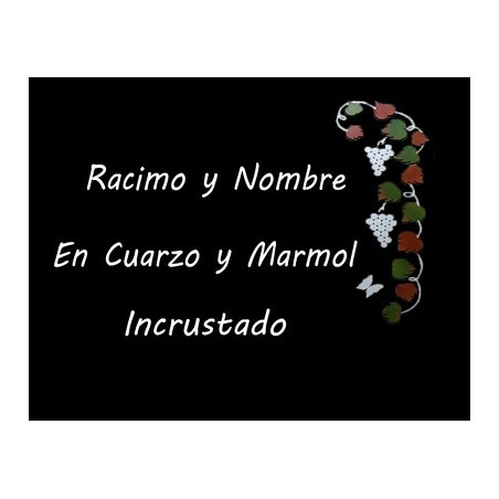 Lapida para nicho con incrustacion de cerámica IN-508