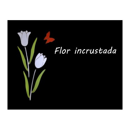 Lapida para nicho con incrustacion de cerámica IN-509