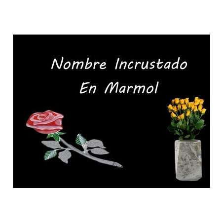 Lapida para nicho con incrustacion de cerámica IN-512