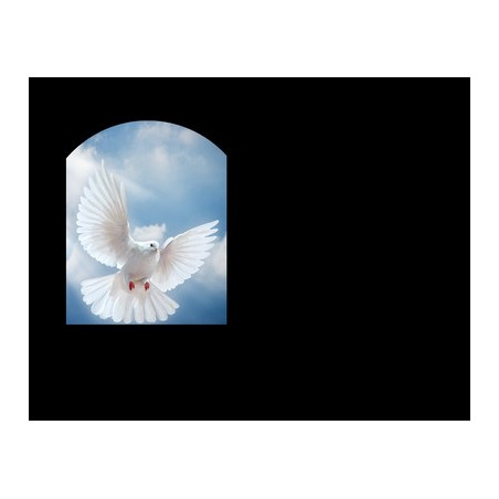 Lapida para nicho con incrustacion de cerámica IN-542